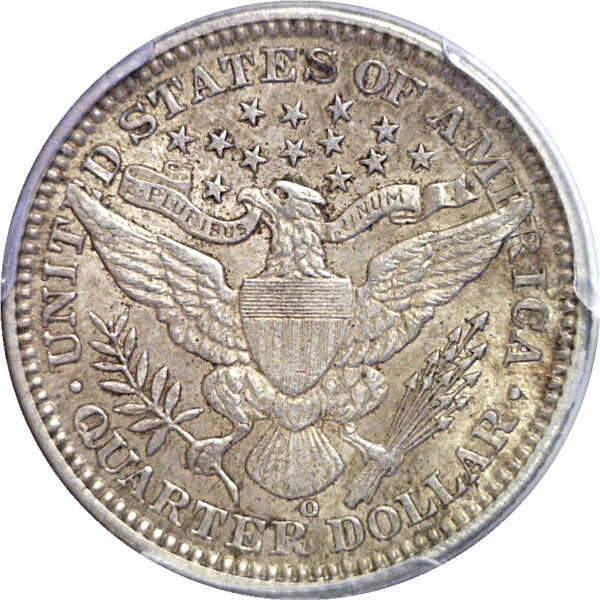 1902-O Barber Quarter. -  PCGS AU-58. CAC - Image 3
