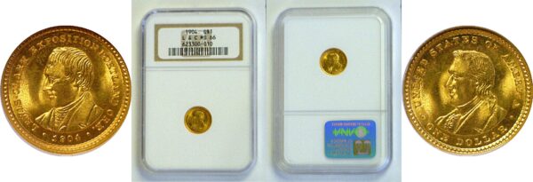 1904 $1 Lewis & Clark Gold Commemorative.   -   NGC MS-66