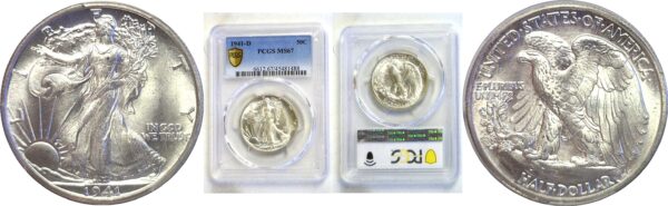 1941-D Walking Liberty Half Dollar  -  PCGS MS-67