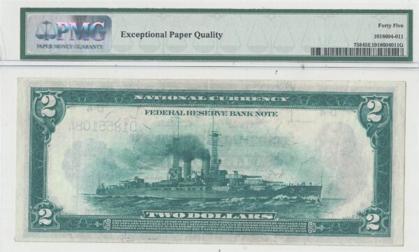 1918 $2 Federal Reserve Bank Note Fr-758 PMG XF-45 EPQ - Image 3