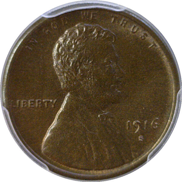 1916-S Lincoln Cent  -  PCGS MS-64 BN   CAC - Image 2