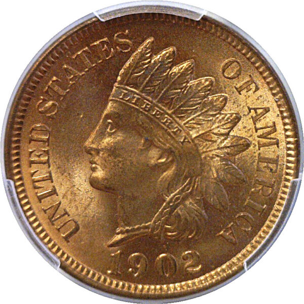 1902 Indian Head Cent  -  PCGS MS-64 RD.  CAC - Image 2
