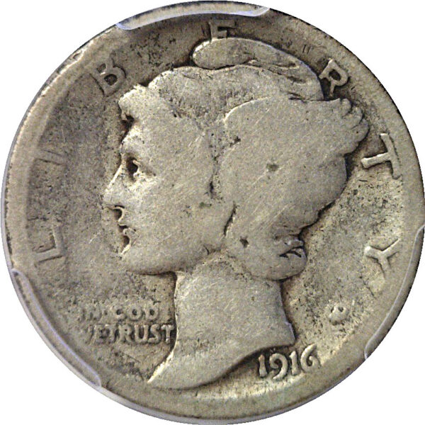 1916-D Mercury Dime  -  PCGS G-4 - Image 2