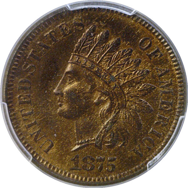 1875 Indian Head Cent.  -   PCGS MS-64 RB - Image 2