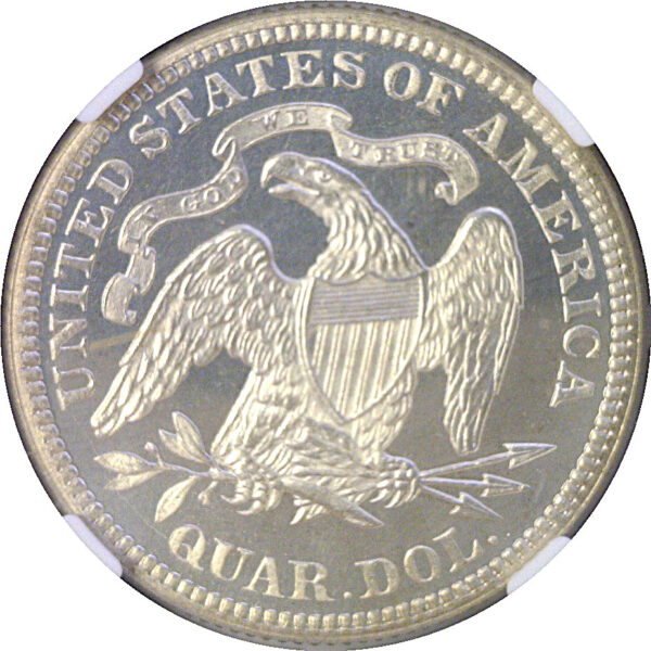 1877 Seated Liberty Quarter  -  NGC PF-66 CAMEO - Image 3