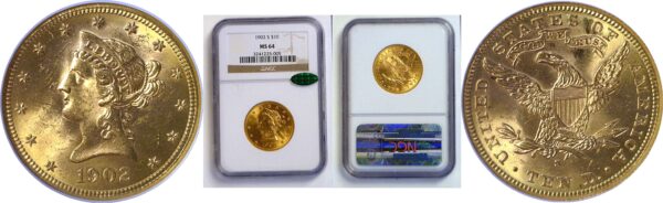 1902-S $10 Liberty  -  NGC MS-64  CAC