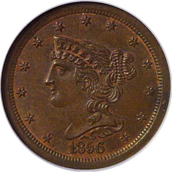 1856 Half Cent  -  NGC MS-64 BN - Image 2