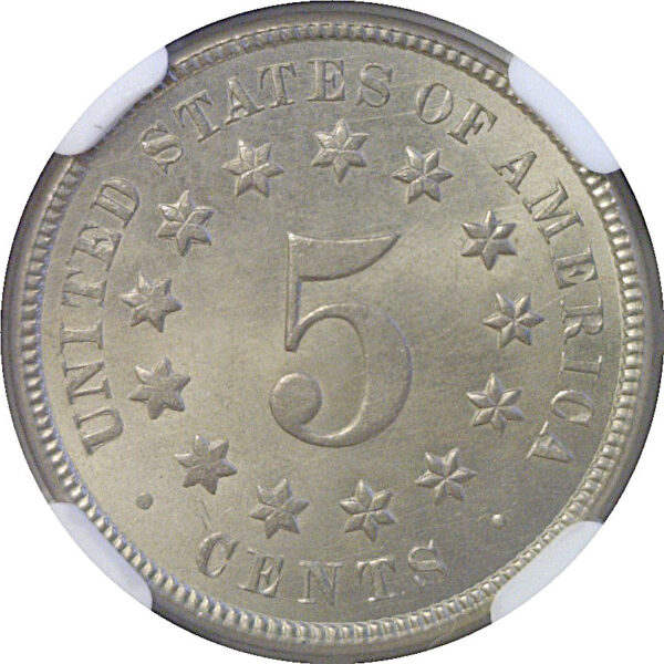 1871 Shield Nickel  -  NGC MS-66  CAC - Image 3