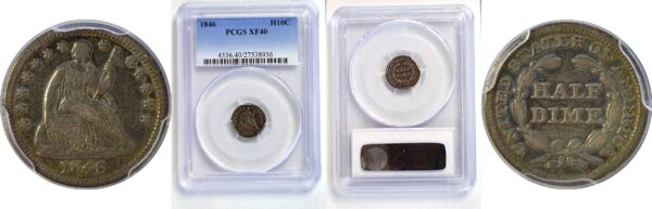 1846 Seated Liberty Half Dime   -   PCGS XF-40