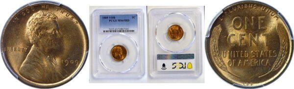 1909-VDB Lincoln Cent  -  PCGS MS-65 RD