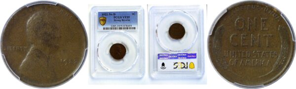 1922 No D.  Lincoln Cent.  -   PCGS VF-35