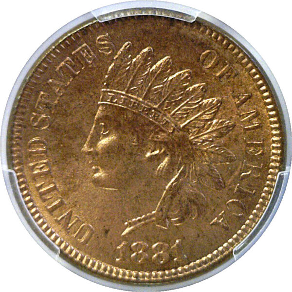1881 Indian Head Cent  -  PCGS MS-65 RB - Image 2
