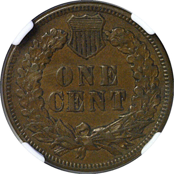 1876 Indian Head Cent  -  NGC AU-55 - Image 3