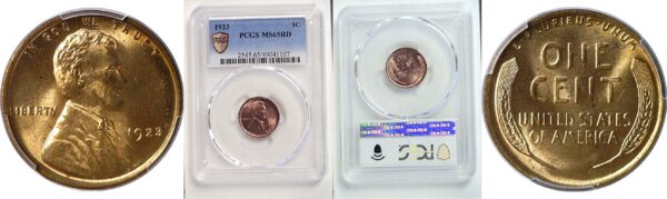 1923 Lincoln Cent  -  PCGS MS-65 RD
