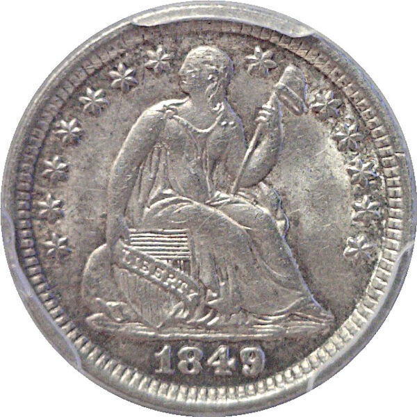 1849/6 Seated Liberty Half Dime  -  PCGS MS-64 - Image 2