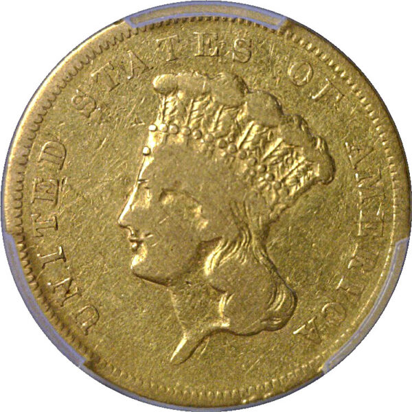 1855 $3 Princess. -  PCGS F-12 - Image 2
