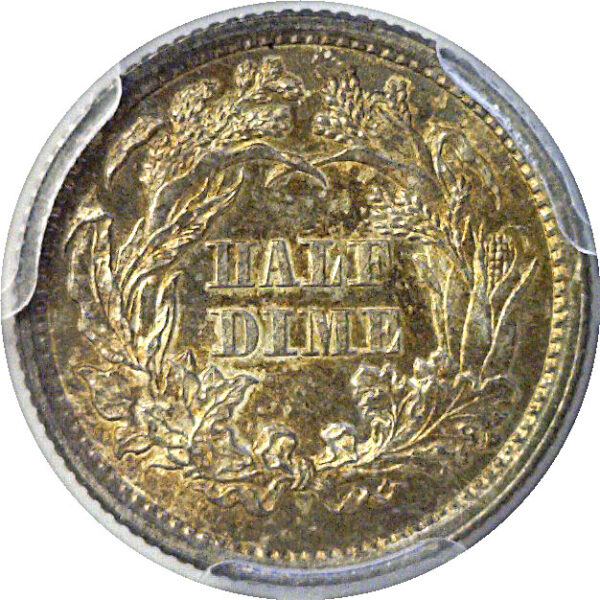 1862 Seated Liberty Half Dime.  -   PCGS MS-63 - Image 3