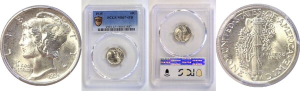 1935 Mercury Dime  -  PCGS MS-67+ FB