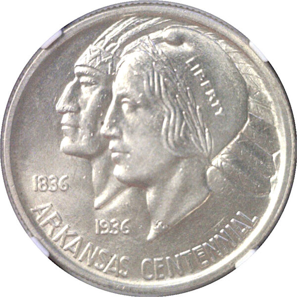 1936 Arkansas Commemorative Half Dollar  -  NGC MS-63 - Image 2