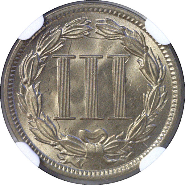 1888 Nickel Three Cent. -  NGC MS-65 - Image 3