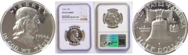 1954 Franklin Half Dollar  -  NGC PF-67 CAMEO