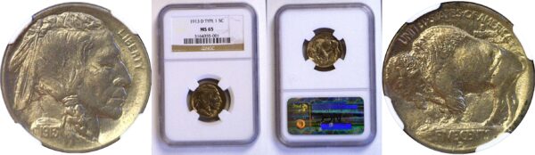 1913-D Buffalo Nickel  -  NGC MS-65