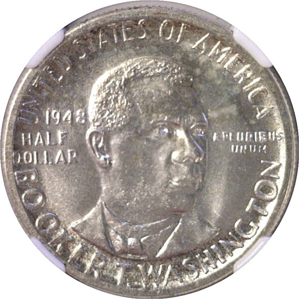1948-S Booker T. Washington Commemorative Half Dollar  -  NGC MS-67+ - Image 2