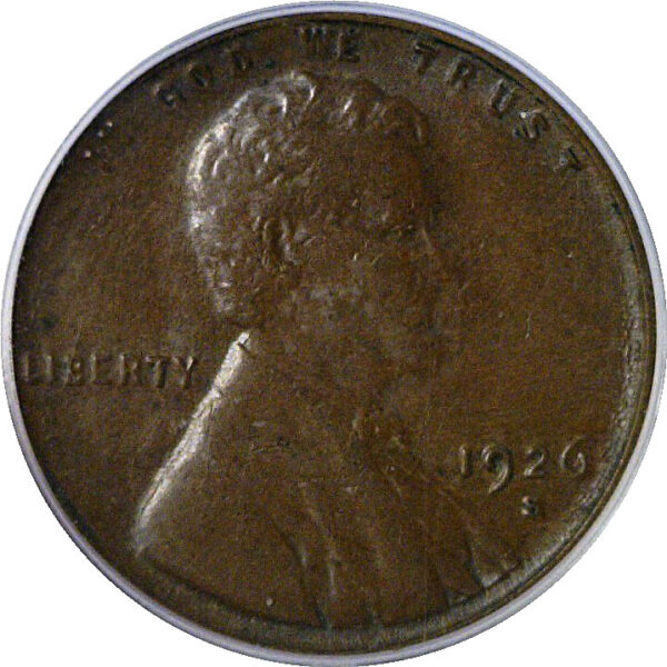 1926-S Lincoln Cent  -  PCGS MS-63 BN   CAC - Image 2