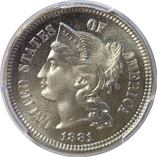 1881 Nickel Three Cent. -  PCGS PR-66 - Image 2
