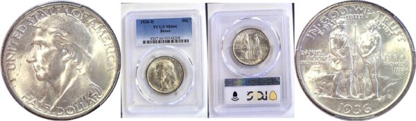 1936-D Boone Commemorative Half Dollar    PCGS MS-66