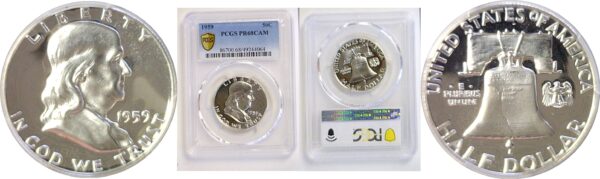 1959 Franklin Half Dollar  -  PCGS PR-68 CAM
