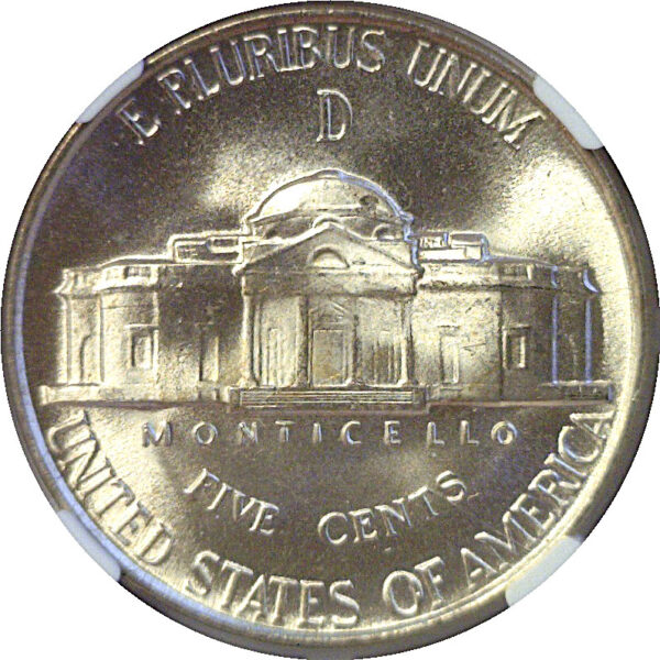 1945-D Jefferson Nickel   -   NGC MS-66+ 5FS - Image 3