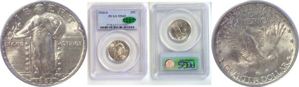 1926-S Standing Liberty Quarter  -  PCGS MS-65  CAC