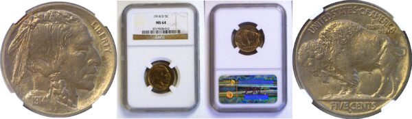 1914-D Buffalo Nickel  -  NGC MS-64