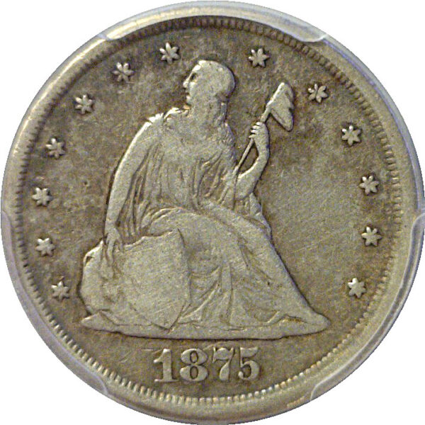 1875-CC Twenty Cent Piece.  -   PCGS F-12 - Image 2