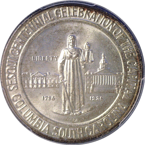 1936-D Columbia Commemorative Half Dollar  -  PCGS MS-67+  CAC - Image 2