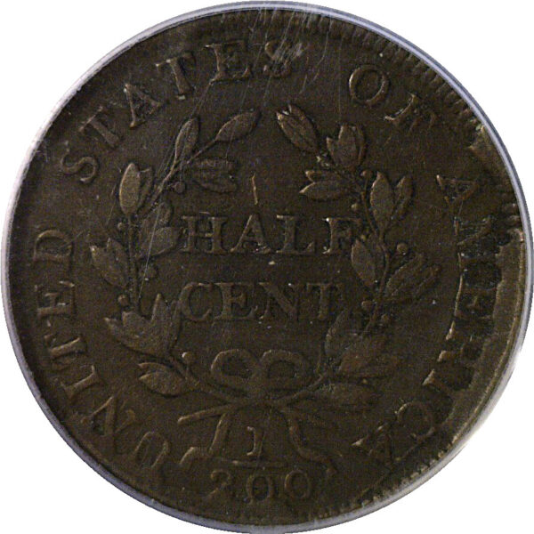 1804 Half Cent  -  PCGS VF-30 - Image 3