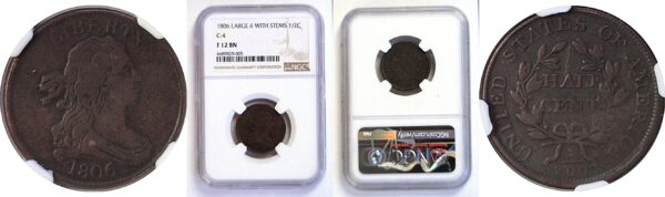 1806 Half Cent  -  NGC F-12