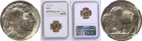 1931-S Buffalo Nickel  -  NGC MS-65