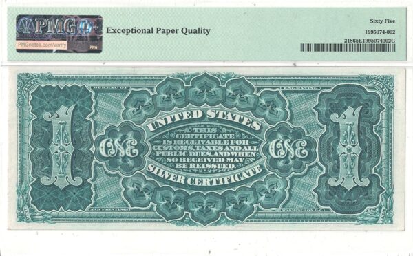 1886 $1 Silver Certificate Fr-218 PMG Gem CU-65 EPQ - Image 3