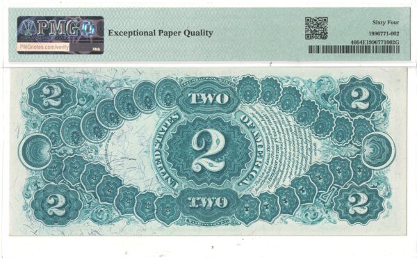 1875 $2 Legal Tender Fr-46 PMG Choice CU-64 EPQ - Image 3