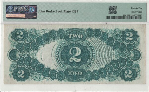 1917 $2 Legal Tender Star Note Mule Fr-59m* PMG VF-25 - Image 3