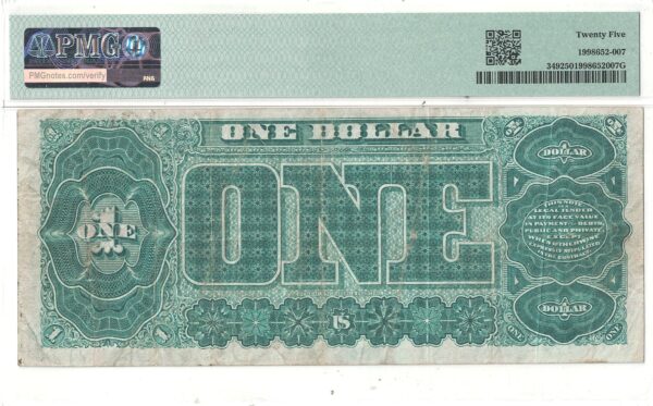 1890 $1 Treasury Note Fr-349 PMG VF-25 - Image 3