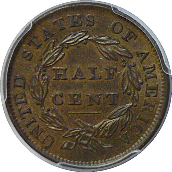 1833 Half Cent.  -   PCGS MS-64 BN.  CAC - Image 3