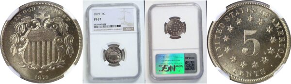 1879 Shield Nickel  -  NGC PF-67