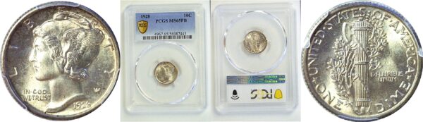 1928 Mercury Dime  -  PCGS MS-65 FB