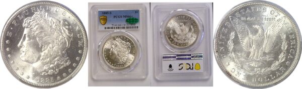 1885-S Morgan Dollar  -  PCGS MS-66+   CAC