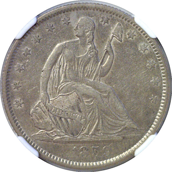 1859-O Seated Liberty Half Dollar  -  NGC AU-53 - Image 2