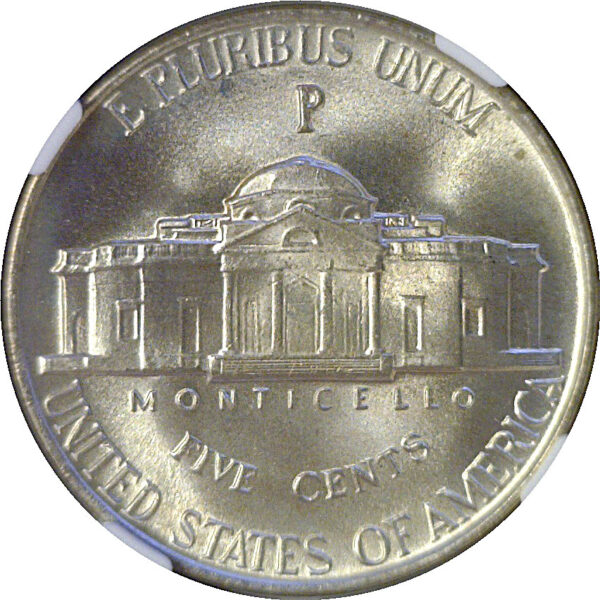 1943-P Jefferson Nickel  -  NGC MS-66 5FS - Image 3