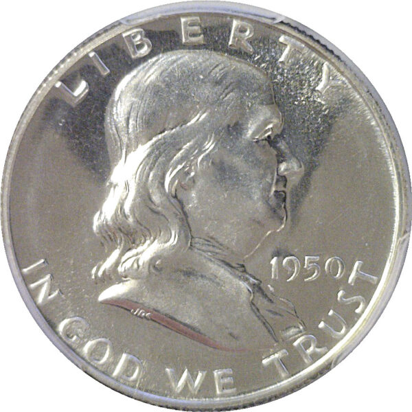 1950 Franklin Half Dollar  -  PCGS PR-67  CAC - Image 2